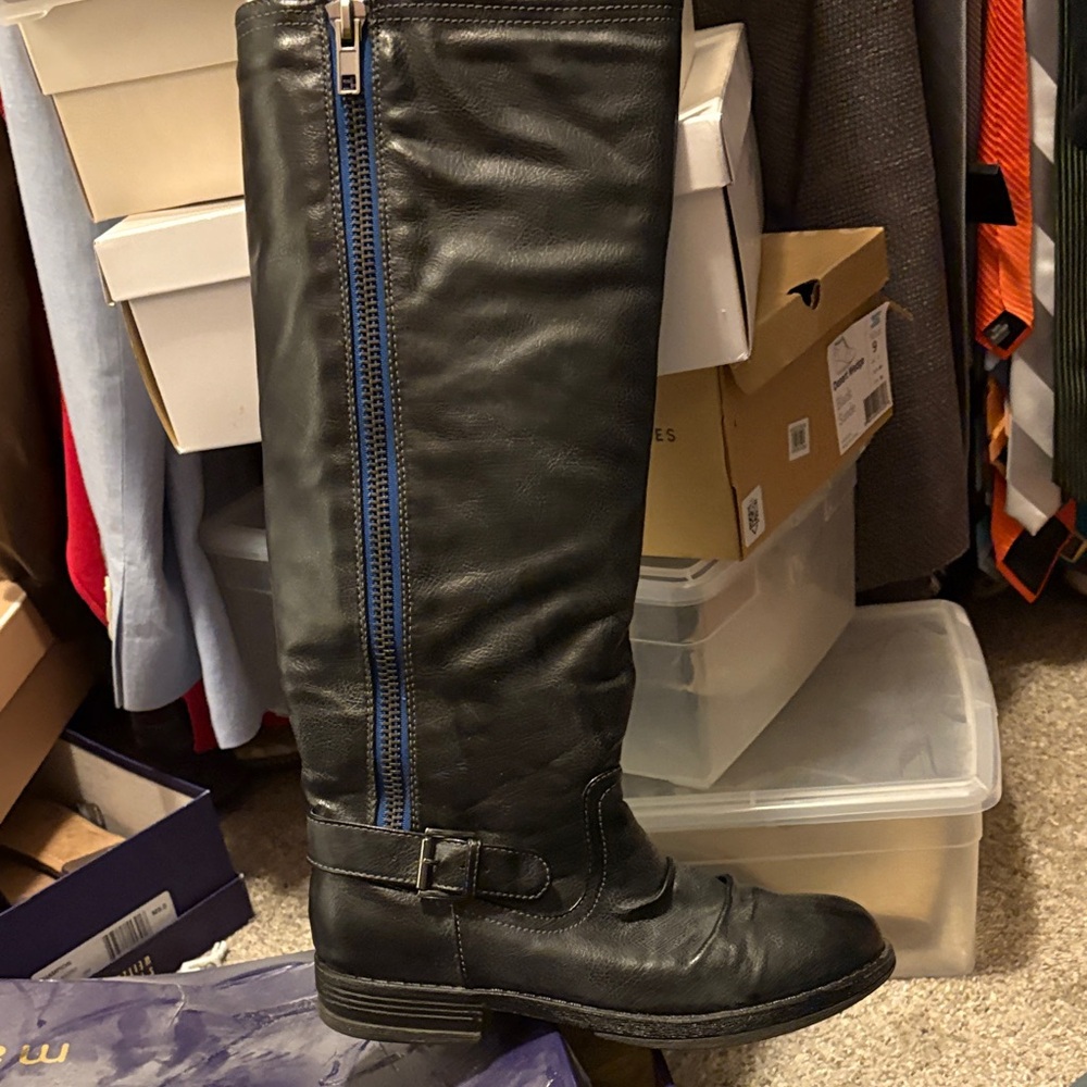 Madden Girl Black Knee-High Boots